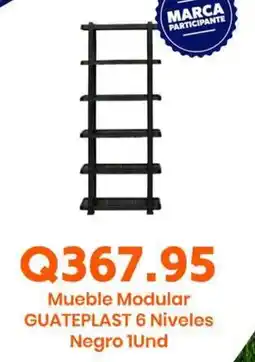 Suma Supermercados GUATEPLAST Mueble Modular 6 Niveles Negro 1Und oferta