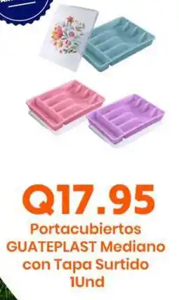 Suma Supermercados GUATEPLAST Portacubiertos Mediano con Tapa Surtido oferta