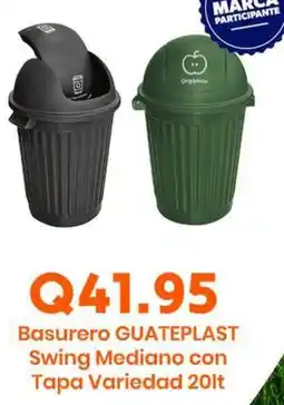 Suma Supermercados GUATEPLAST Basurero Swing Mediano con Tapa oferta