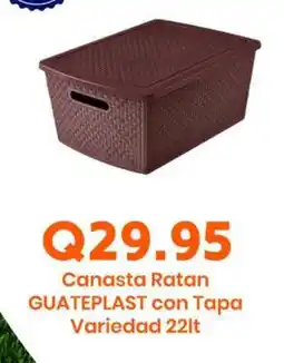 Suma Supermercados GUATEPLAST Canasta Ratan con Tapa oferta