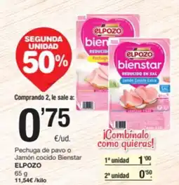 SPAR Fragadis ELPOZO Pechuga de pavo o Jamón cocido Bienstar oferta