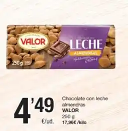 SPAR Fragadis VALOR Chocolate con leche almendras oferta