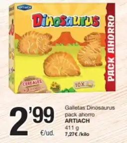 SPAR Fragadis ARTIACH Galletas Dinosaurus pack ahorro oferta