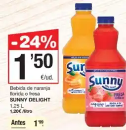 SPAR Fragadis SUNNY DELIGHT Bebida de naranja florida o fresa oferta