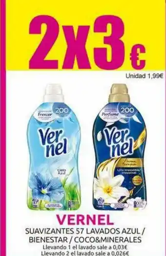 Muchas Perfumerías Verniel Suavizantes 57 Lavados Azul, Bienestar O Coco&minerales oferta