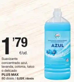 SPAR Fragadis PLUS MAX Suavizante concentrado azul, lavanda, colonia, talco o delicado oferta