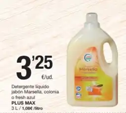 SPAR Fragadis PLUS MAX Detergente liquido jabón Marsella, colonia o fresh azul oferta