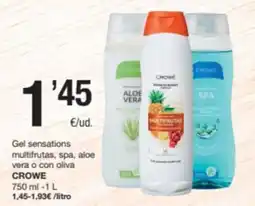 SPAR Fragadis CROWE Gel sensations multifrutas, spa, aloe vera o con oliva oferta