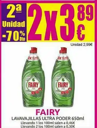 2a Unidad -70% Dto Fairy Lavavajillas Ultra Poder