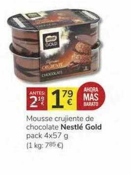 Supermercados Charter Mousse Crujiente De Chocolate Nestlé Gold oferta