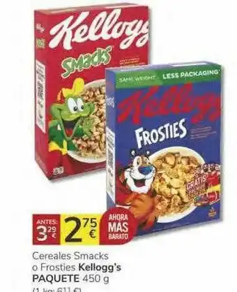 Supermercados Charter Cereales Smacks O Frosties Kellogg's Paquete oferta