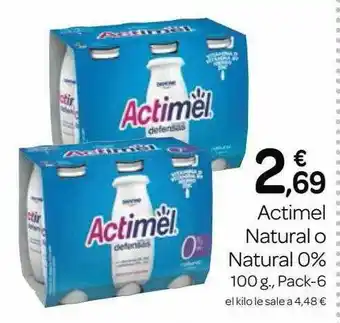 Supermercados El Jamón Actimel Natural O Natural 0% oferta