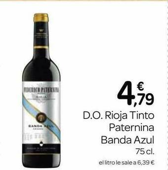 Supermercados El Jamón D.o. Rioja Tinto Paternina Banda Azul oferta