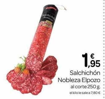 Supermercados El Jamón Salchichón Nobleza Elpozo oferta