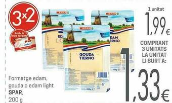 Valvi Supermercats Formatge Edam, Gouda O Edam Light Spar oferta