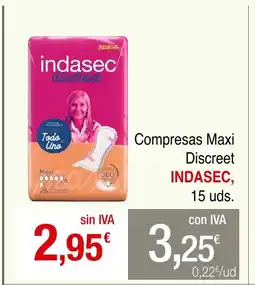 mycash profesional INDASEC Compresas Maxi discreet oferta