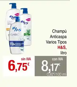 mycash profesional H&S Champú Anticaspa Varios Tipos oferta