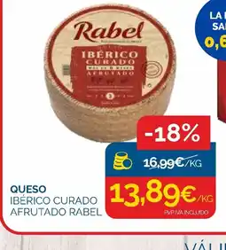 Supermercados La Despensa RABEL Queso ibérico curado afrutado oferta