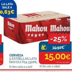 Supermercados La Despensa MAHOU Cerveza 5 estrellas lata oferta