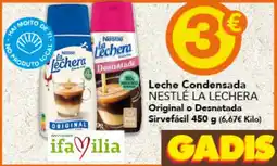 Gadis NESTLÉ La lechera leche condensada original o desnatada sirvefácil oferta