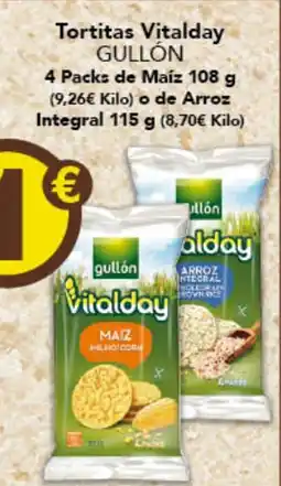 Gadis GULLÓN Tortitas Vitalday oferta