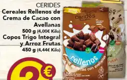 Gadis CERIDES Cereales Rellenos de Crema de Cacao con Avellanas Copos Trigo Integral y Arroz Frutas oferta