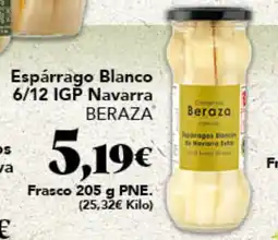 Gadis BERAZA Espárrago Blanco 6/12 IGP Navarra oferta