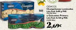 Gadis CIDACOS Champiñones Laminados o Guisantes Primera oferta