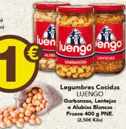 Gadis LUENGO Legumbres Cocidas Garbanzos, Lentejas o Alubias Blancas Frasco oferta