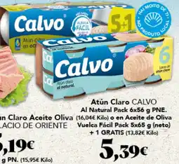 Gadis CALVO Atún Claro Al Natural o en Aceite de Oliva Vuelca Fácil oferta