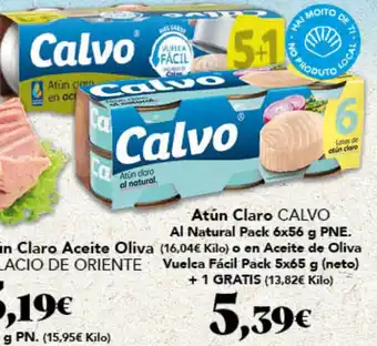 Gadis CALVO Atún Claro Al Natural o en Aceite de Oliva Vuelca Fácil oferta
