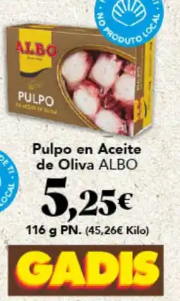 Gadis ALBO Pulpo en Aceite de Oliva oferta