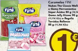 Gadis FINI Caramelos Nubes The Classic Mellows o Goma Herramientas Súper Ácidas Goma Jelly Kisses o Regaliz Torcidas Rellenas oferta