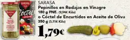 Gadis SARASA Pepinillos en Rodajas en Vinagre o Cóctel de Encurtidos en Aceite de Oliva oferta