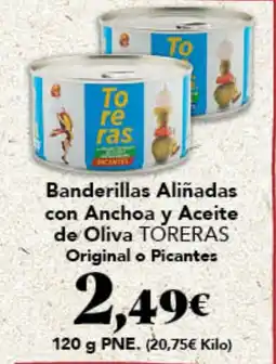 Gadis TORERAS Banderillas Aliñadas con Anchoa y Aceite de Oliva Original o Picantes oferta