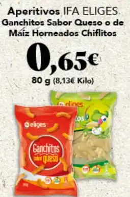Gadis IFA ELIGES Aperitivos Ganchitos Sabor Queso o de Maíz Horneados Chiflitos oferta