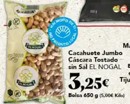 Gadis EL NOGAL Cacahuete Jumbo Cáscara Tostado sin Sal oferta