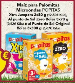 Gadis POPITAS Maíz para Palomitas Microondas Xtra Jumpers Al punto de Sal Zero o al Punto de Sal Original oferta