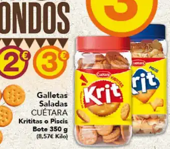 Gadis CUÉTARA Galletas Saladas Krititas o Piscis oferta