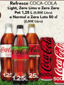 Gadis COCA-COLA Refresco Light, Zero Lima o Zero Zero o Normal o Zero oferta