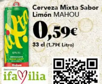 Gadis MAHOU Cerveza Mixta Sabor Limón oferta