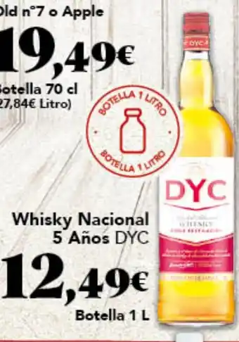 Gadis DYC Whisky Nacional 5 Años oferta