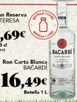Gadis BACARDÍ Ron Carta Blanca oferta