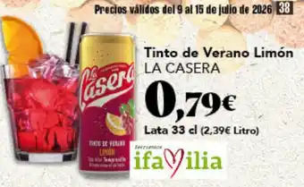 Gadis LA CASERA Tinto de Verano Limón oferta