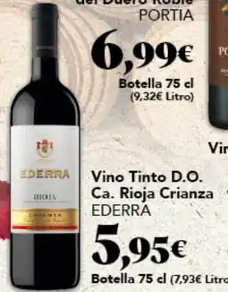 Gadis EDERRA Vino Tinto D.O. Ca. Rioja Crianza oferta