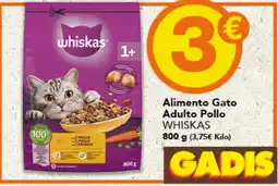 Gadis WHISKAS Alimento Gato Adulto Pollo oferta
