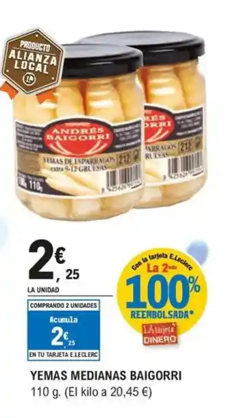 E.Leclerc BAIGORRI Yemas medianas oferta