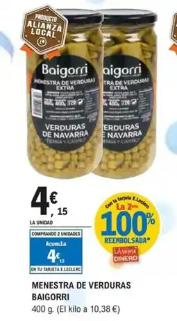 E.Leclerc BAIGORRI Menestra de verduras oferta