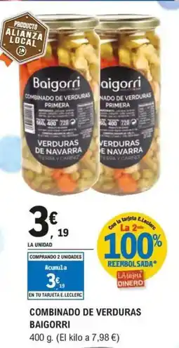 E.Leclerc BAIGORRI Combinado de verduras oferta
