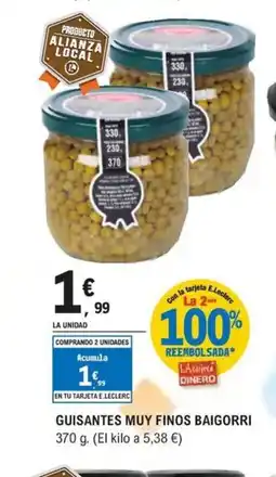 E.Leclerc BAIGORRI Guisantes muy finos oferta